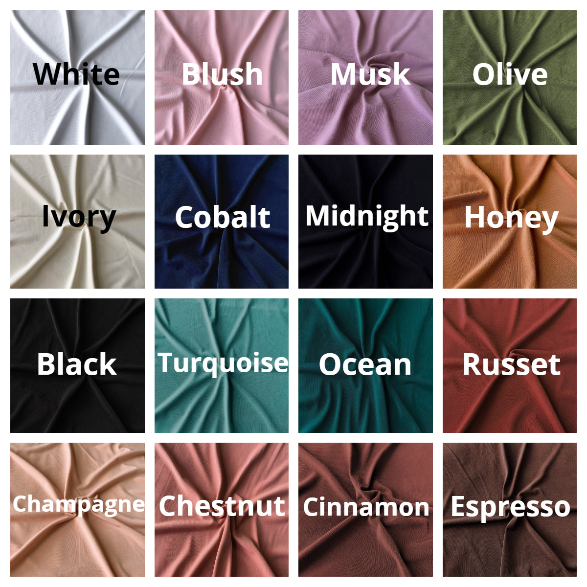 Colour Chart ITY 16 Colours