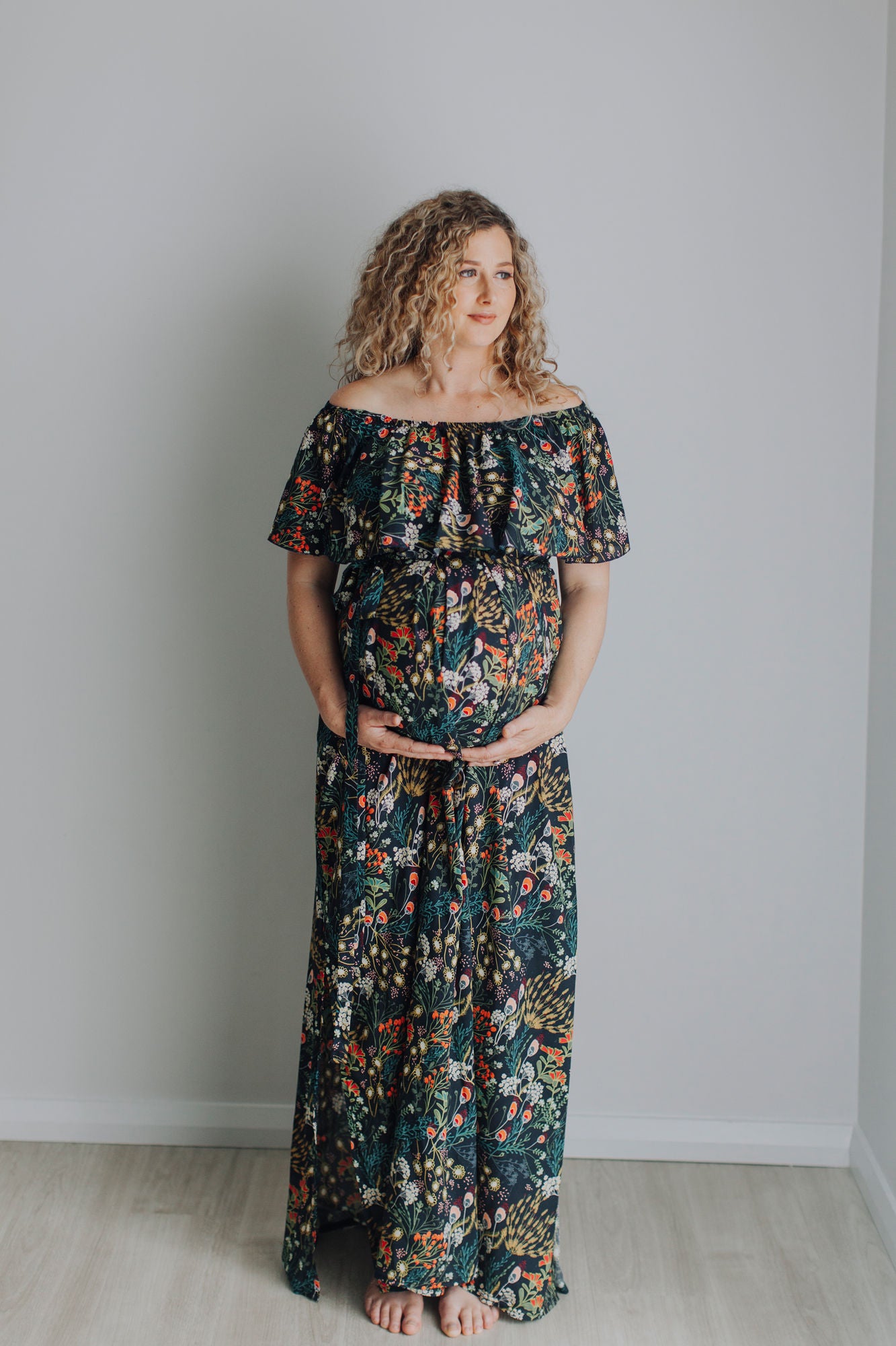 Imogen Maxi Dress Portrait Full Blue Rayon Occasional Breastfeeding