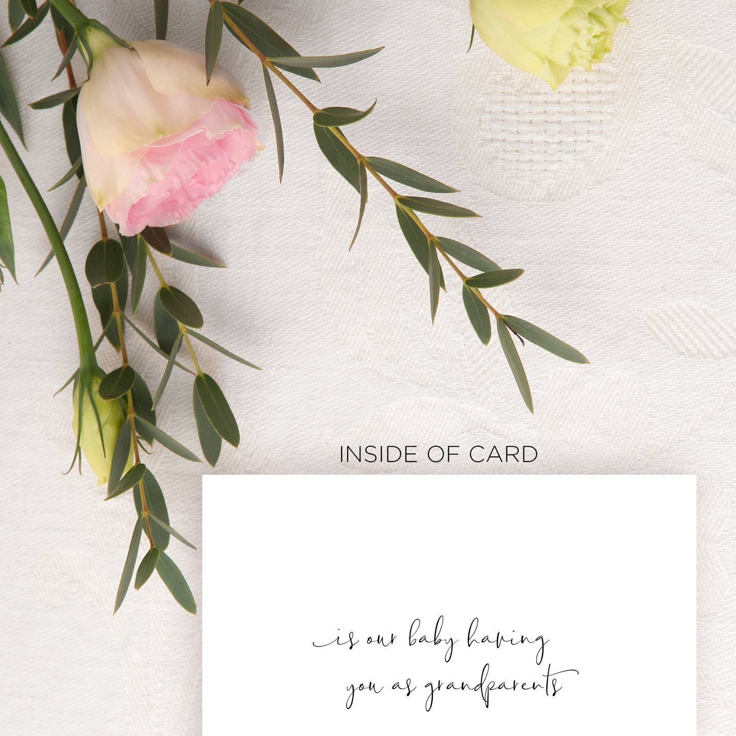 Pregnancy Announcement Card For Parents Promoted To Grandparents