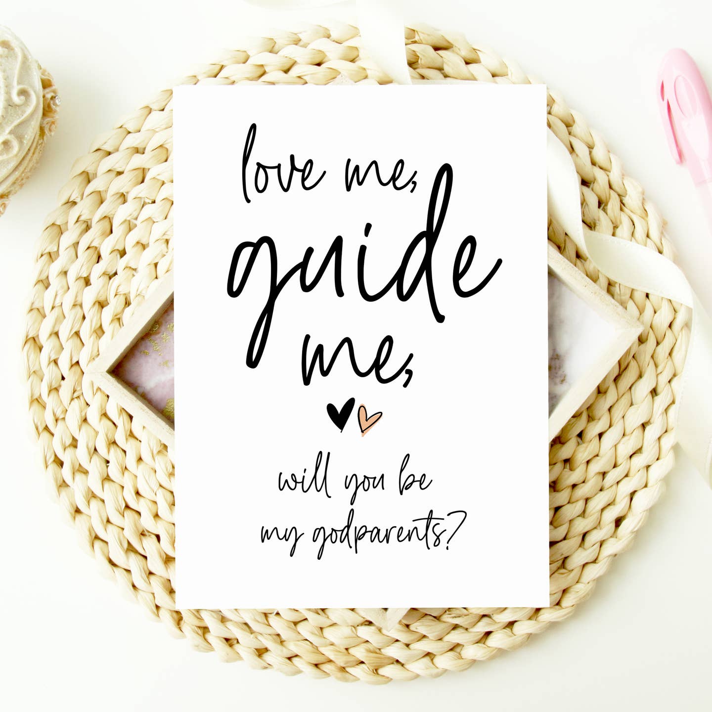 Will You Be My Godparents Card- Love Me Guide Me