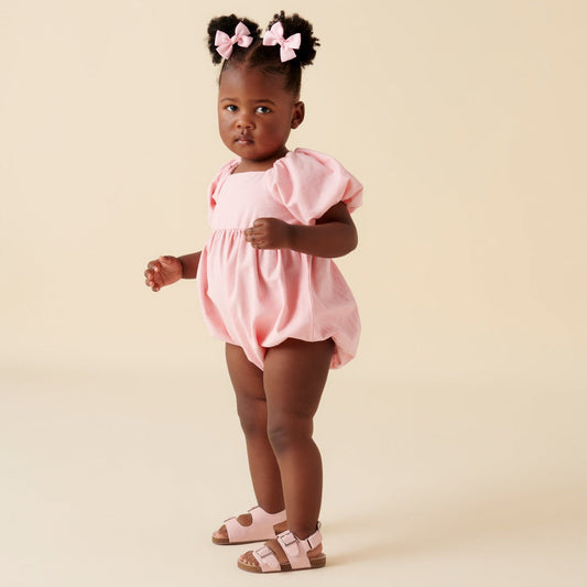 Grace Tie Back Romper - Pink