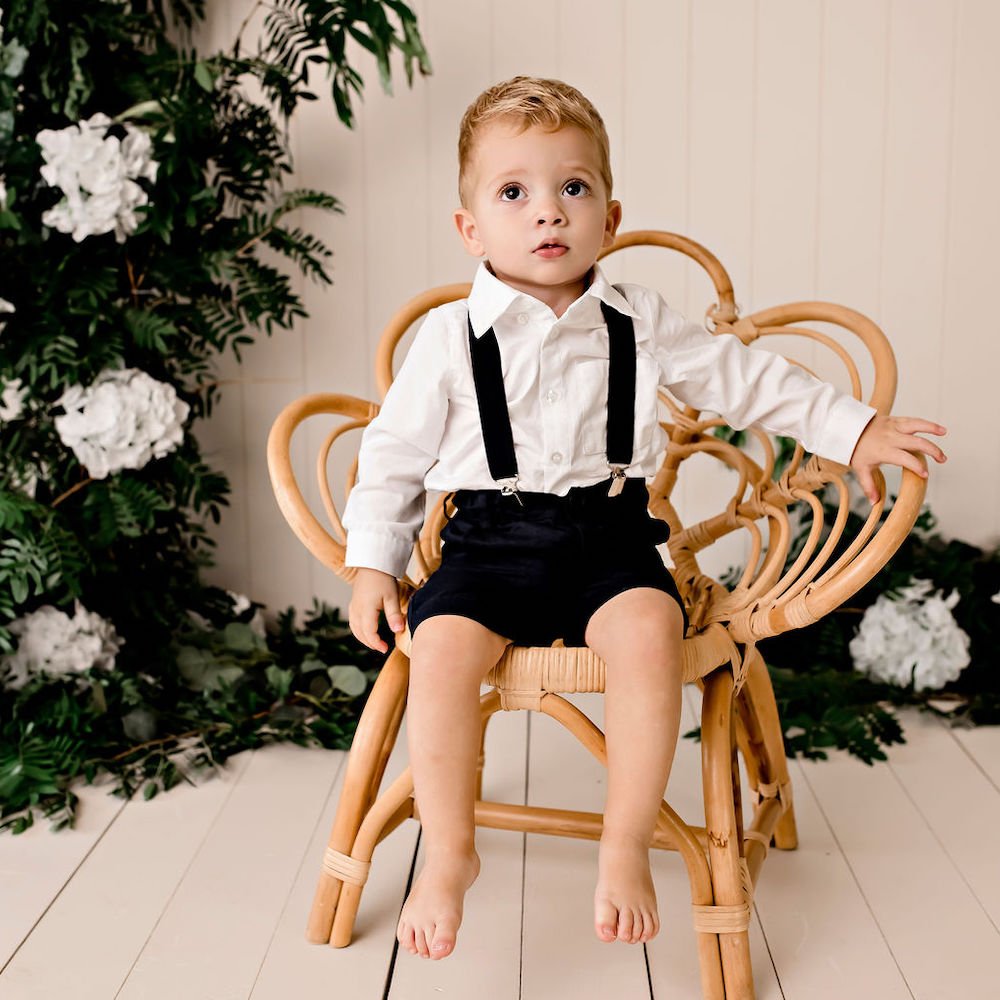 Bradley Boys Suspenders - Black